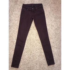 CARMAR size 24 burgundy skinny jeans